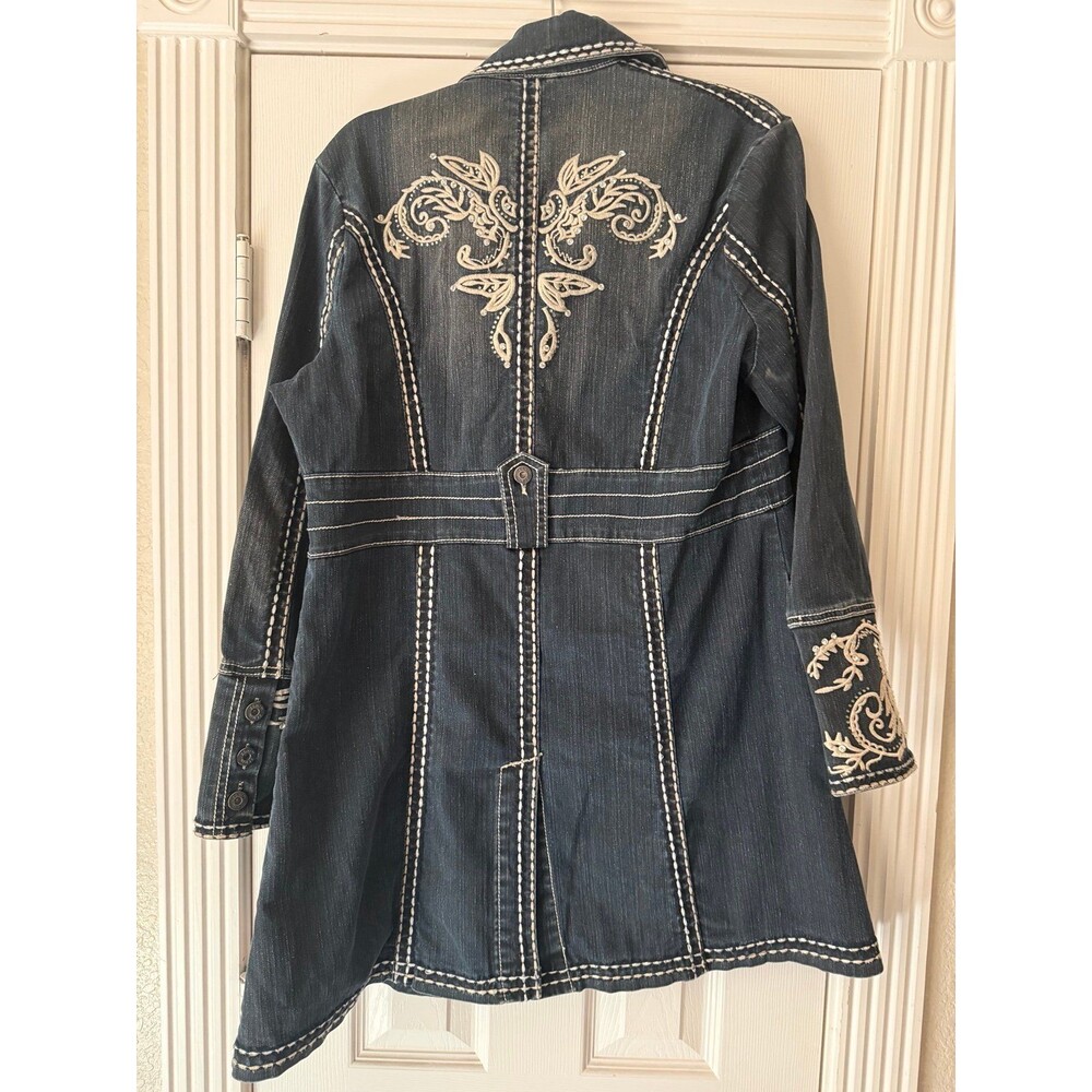 Zenim Denim Embroidered Jean Jacket M